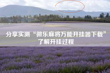 分享实测“微乐麻将万能开挂器下载”了解开挂过程 分享实测“微乐麻将万能开挂器下载”了解开挂过程