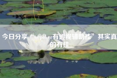 今日分享“wepoker有透视辅助挂”其实真的有挂 今日分享“wepoker有透视辅助挂”其实真的有挂