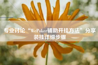 专业讨论“WePoker辅助开挂方法”分享装挂详细步骤 专业讨论“WePoker辅助开挂方法”分享装挂详细步骤