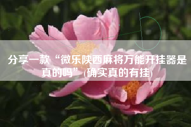 分享一款“微乐陕西麻将万能开挂器是真的吗”(确实真的有挂) 分享一款“微乐陕西麻将万能开挂器是真的吗”(确实真的有挂)