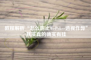 教程解析“怎么防止WePoker透视作弊”其实真的确实有挂