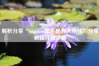 解析分享“wepoker是不是有人用挂”分享装挂详细步骤 解析分享“wepoker是不是有人用挂”分享装挂详细步骤