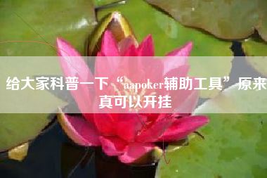 给大家科普一下“aapoker辅助工具”原来真可以开挂
