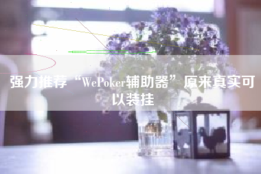 强力推荐“WePoker辅助器”原来真实可以装挂