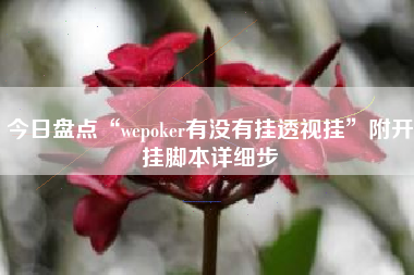 今日盘点“wepoker有没有挂透视挂”附开挂脚本详细步 今日盘点“wepoker有没有挂透视挂”附开挂脚本详细步