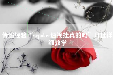 传递经验“wrpoker透视挂真的吗”开挂详细教学 传递经验“wrpoker透视挂真的吗”开挂详细教学