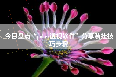 今日盘点“poker透视软件”分享装挂技巧步骤