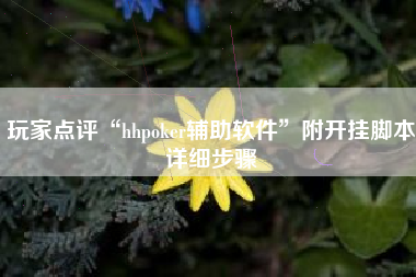 玩家点评“hhpoker辅助软件”附开挂脚本详细步骤 玩家点评“hhpoker辅助软件”附开挂脚本详细步骤