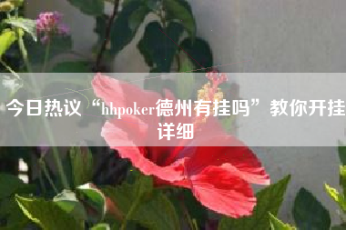 今日热议“hhpoker德州有挂吗”教你开挂详细