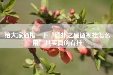 给大家通报一下“德扑之星透视挂怎么用”其实真的有挂