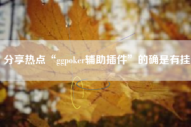 分享热点“ggpoker辅助插件”的确是有挂 分享热点“ggpoker辅助插件”的确是有挂
