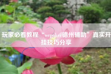 玩家必看教程“wepoker德州辅助”真实开挂技巧分享 玩家必看教程“wepoker德州辅助”真实开挂技巧分享