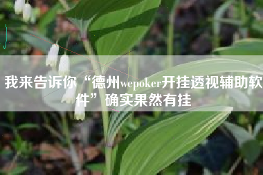 我来告诉你“德州wepoker开挂透视辅助软件”确实果然有挂