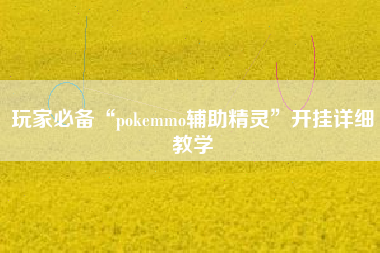 玩家必备“pokemmo辅助精灵”开挂详细教学