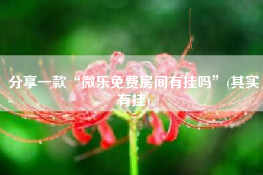 分享一款“微乐免费房间有挂吗”(其实有挂)