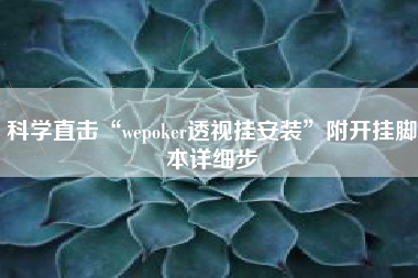 科学直击“wepoker透视挂安装”附开挂脚本详细步 科学直击“wepoker透视挂安装”附开挂脚本详细步