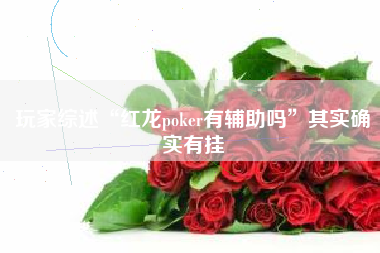 玩家综述“红龙poker有辅助吗”其实确实有挂