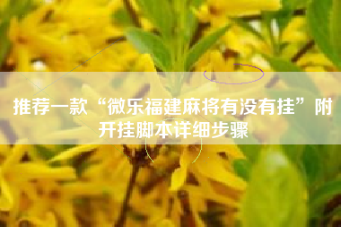 推荐一款“微乐福建麻将有没有挂”附开挂脚本详细步骤 推荐一款“微乐福建麻将有没有挂”附开挂脚本详细步骤