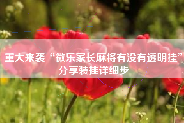 重大来袭“微乐家长麻将有没有透明挂”分享装挂详细步 重大来袭“微乐家长麻将有没有透明挂”分享装挂详细步