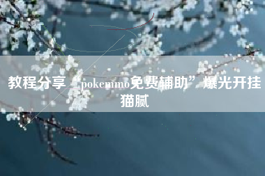 教程分享“pokemmo免费辅助”爆光开挂猫腻 教程分享“pokemmo免费辅助”爆光开挂猫腻