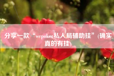 分享一款“wepoker私人局辅助挂”(确实真的有挂)