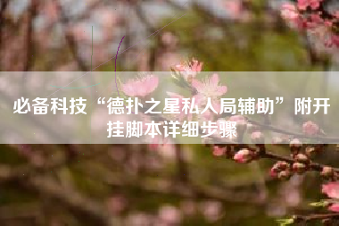 必备科技“德扑之星私人局辅助”附开挂脚本详细步骤 必备科技“德扑之星私人局辅助”附开挂脚本详细步骤