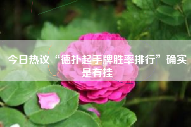 今日热议“德扑起手牌胜率排行”确实是有挂 今日热议“德扑起手牌胜率排行”确实是有挂