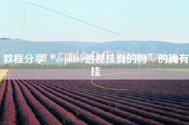 教程分享“wepoker透视挂真的吗”的确有挂