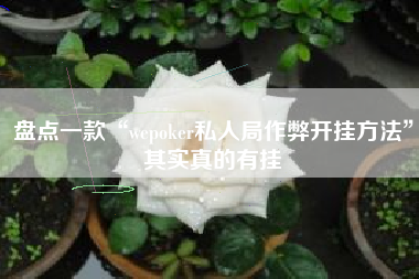 盘点一款“wepoker私人局作弊开挂方法”其实真的有挂 盘点一款“wepoker私人局作弊开挂方法”其实真的有挂